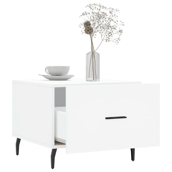 vidaXL fehér szerelt fa dohányzóasztal 50 x 50 x 40 cm