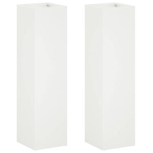 vidaXL Kerti cser&eacute;p 2 db Feh&eacute;r 20 x 20 x 75 cm Hidegen hengerelt ac&eacute;l