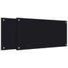 vidaXL 2 db fekete edzett &uuml;veg konyhai falburkol&oacute; 80 x 40 cm
