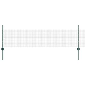 vidaXL Ker&iacute;t&eacute;s oszlopokkal Z&ouml;ld 0,5 x 10 m Ac&eacute;l
