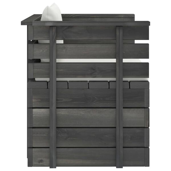 vidaXL 12 r&eacute;szes t&ouml;m&ouml;r fenyőfa kerti raklapb&uacute;tor-garnit&uacute;ra p&aacute;rn&aacute;kkal