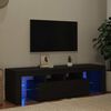 vidaXL fekete TV-szekr&eacute;ny LED-vil&aacute;g&iacute;t&aacute;ssal 140 x 36,5 x 40 cm