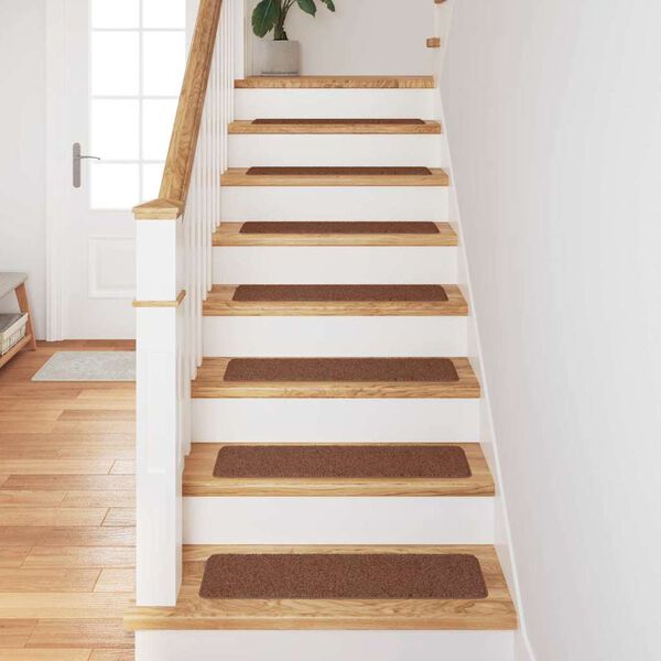 vidaXL Cs&uacute;sz&aacute;smentes L&eacute;pcsőszőnyegek 15 pcs S&aacute;rga 75 x 20 cm PP