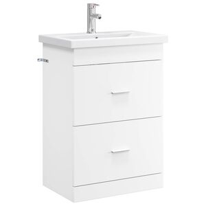vidaXL F&uuml;rdőszoba b&uacute;tor szett Feh&eacute;r 61 x 40 x 84,5 cm Szerelt Fa