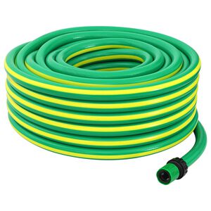 vidaXL Kerticső 5-L&eacute;pcsős Z&ouml;ld &eacute;s S&aacute;rga 1 / 2'' 10 m PVC