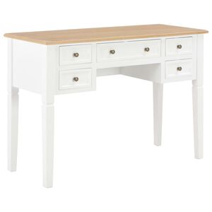 vidaXL feh&eacute;r fa &iacute;r&oacute;asztal 109,5 x 45 x 77,5 cm