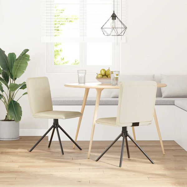 vidaXL 2 db vászon étkezőszék