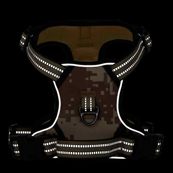 vidaXL &aacute;ll&iacute;that&oacute; terepbarna kutyah&aacute;m f&eacute;nyvisszaverő cs&iacute;kokkal S