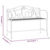 vidaXL kétszemélyes fekete acél kerti pad 104 cm
