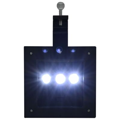 vidaXL 6 db négyszögletes fekete kültéri napelemes LED lámpa, 12 cm