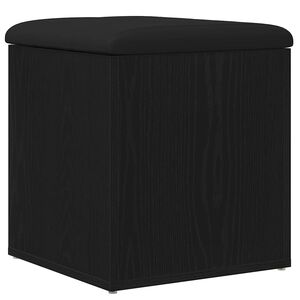 vidaXL T&aacute;rol&oacute;pad Fekete t&ouml;lgy 42 x 42 x 45 cm Szerelt Fa