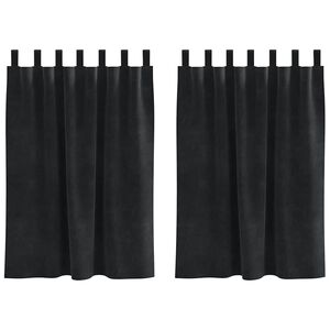 vidaXL F&uuml;gg&ouml;ny&ouml;k 2 db Fekete 140 x 140 cm B&aacute;rsony