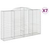 vidaXL 7 db &iacute;ves horganyzott vas gabion kos&aacute;r 300x50x180/200 cm