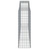 vidaXL 25 db íves horganyzott vas gabion kosár 400x50x140/160 cm