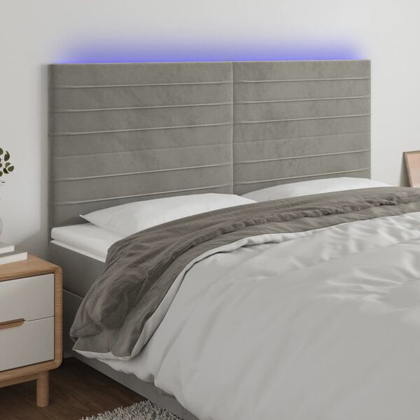 vidaXL vil&aacute;gossz&uuml;rke b&aacute;rsony LED-es fejt&aacute;mla 160x5x118/128 cm