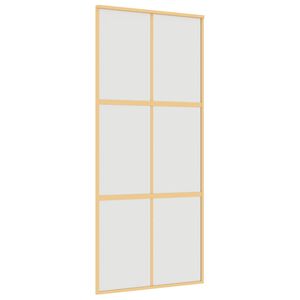 vidaXL aranysz&iacute;nű ESG tej&uuml;veg &eacute;s alum&iacute;nium tol&oacute;ajt&oacute; 90 x 205 cm