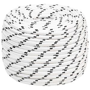 vidaXL T&ouml;bbc&eacute;l&uacute; munkak&ouml;t&eacute;l 14 mm 25 m Feh&eacute;r Poli&eacute;szter