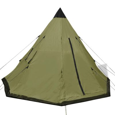 vidaXL 4 személyes zöld sátor
