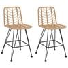 vidaXL 2 db b&aacute;rsz&eacute;k polietil&eacute;n rattan &eacute;s ac&eacute;l 45 x 56 x 103,5 cm