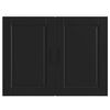 vidaXL konyhai fali szekr&eacute;ny Porto fekete sz&iacute;nű fűr&eacute;sz&aacute;ru