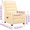 vidaXL krémszínű műbőr elektromos masszázsfotel