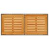 vidaXL szürke polyrattan akácfa lapos kerti asztal 115x54x74 cm