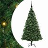 vidaXL Mű kar&aacute;csonyfa 300 LED-del Z&ouml;ld 180 cm PVC &eacute;s Ac&eacute;l &eacute;s Műanyag