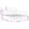 vidaXL fekete f&eacute;m &aacute;gykeret fej- &eacute;s l&aacute;bt&aacute;ml&aacute;val 150 x 200 cm