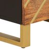 vidaXL barna &eacute;s fekete t&ouml;m&ouml;r mang&oacute;fa magasszekr&eacute;ny 40x33,5x110 cm