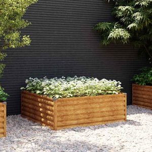 vidaXL corten ac&eacute;l kerti magas&aacute;gy&aacute;s 100x100x36 cm
