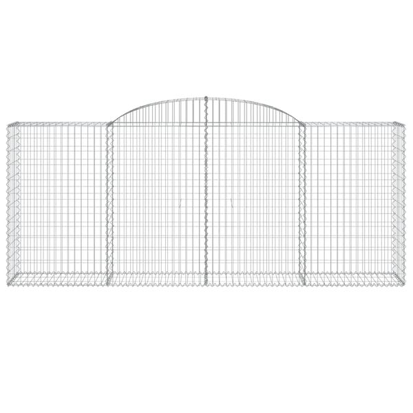 vidaXL 15 db íves horganyzott vas gabion kosár 300x50x120/140 cm