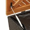 vidaXL fekete polyrattan és akácfa kerti tárolóláda 220 x 50 x 54 cm