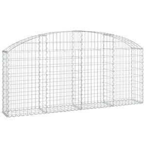 vidaXL &iacute;ves horganyzott vas gabion kos&aacute;r 200x30x80/100 cm