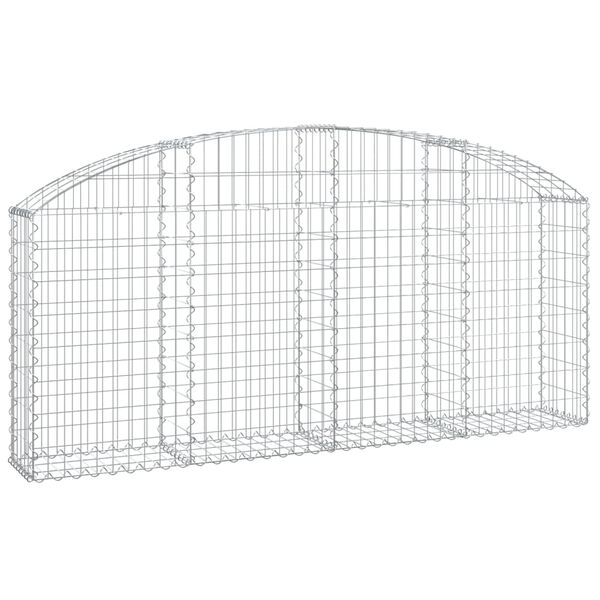 vidaXL íves horganyzott vas gabion kosár 200x30x80/100 cm