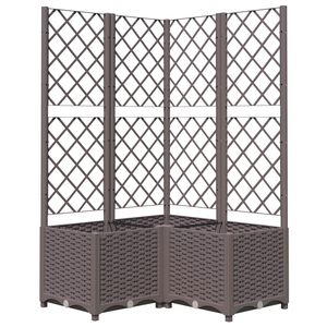 vidaXL barna polipropil&eacute;n r&aacute;csos kerti &uuml;ltetől&aacute;da 80 x 80 x 136 cm