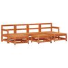 vidaXL Kerti lounge szett 7 pcs Viaszbarna T&ouml;m&ouml;r fenyő
