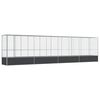vidaXL ez&uuml;stsz&iacute;nű ac&eacute;l mad&aacute;rh&aacute;z bőv&iacute;tm&eacute;nnyel 834,5x107x212 cm