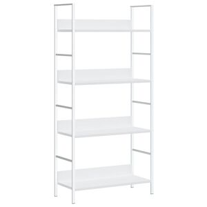 vidaXL 4 szintes feh&eacute;r szerelt fa k&ouml;nyvespolc 60 x 27,6 x 124,5 cm