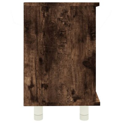vidaXL füstös tölgyszínű szerelt fa fürdőszobaszekrény 60x32x53,5 cm