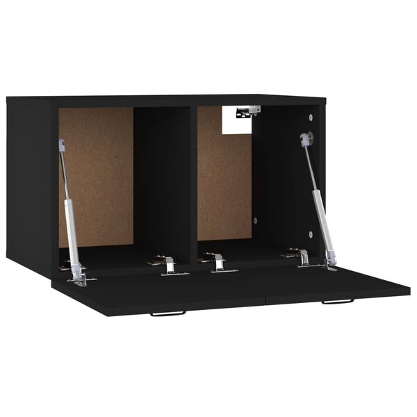 vidaXL fekete szerelt fa faliszekr&eacute;ny 60 x 36,5 x 35 cm