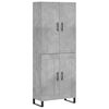 vidaXL betonsz&uuml;rke szerelt fa magasszekr&eacute;ny 69,5 x 34 x 180 cm