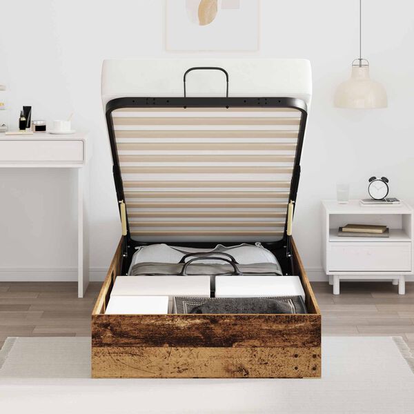 vidaXL Ottom&aacute;n &Aacute;gykeret t&aacute;rol&oacute;val &Ouml;reg fa 75,5 x 190 cm M&eacute;rn&ouml;ki fa