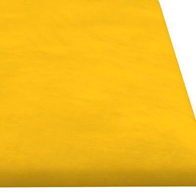 vidaXL 12 db sárga bársony fali panel 60 x 15 cm 1,08 m²