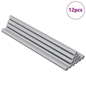 vidaXL Menetes Rudak 12 pcs Ez&uuml;st M6 x 120 mm F&eacute;m