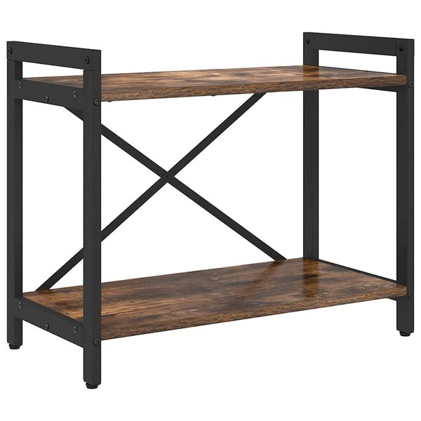 vidaXL K&ouml;nyvespolc F&uuml;st&ouml;lt t&ouml;lgy 60 x 30 x 50 cm Faanyag