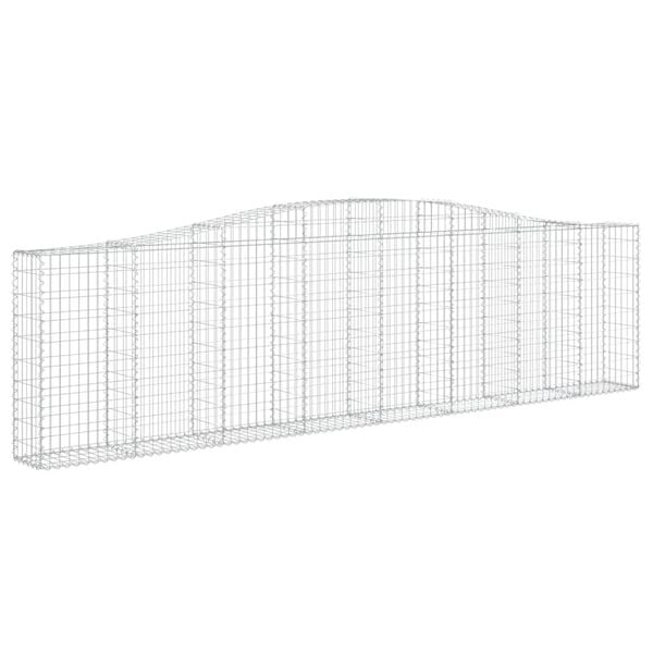 vidaXL íves horganyzott vas gabion kosár 400x30x100/120 cm
