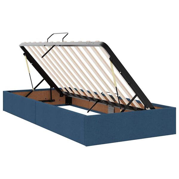 vidaXL T&aacute;rol&oacute;s &Aacute;gy matracmal fejt&aacute;ml&aacute;val K&eacute;k 200 x 200 cm Műbőr