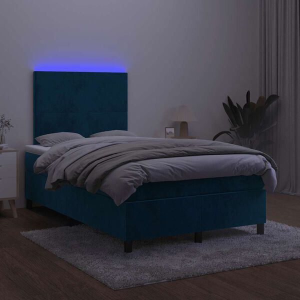 vidaXL s&ouml;t&eacute;tk&eacute;k b&aacute;rsony rug&oacute;s &eacute;s LED-es &aacute;gy matraccal 120x200 cm