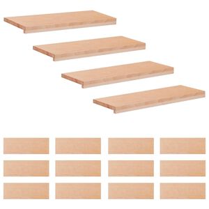 vidaXL L&eacute;pcsőszőnyegek 16 db 80 x 25 x 2 cm Term&eacute;szetes T&ouml;m&ouml;r b&uuml;kkfa