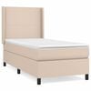 vidaXL cappuccino sz&iacute;nű műbőr rug&oacute;s &aacute;gy matraccal 100 x 200 cm